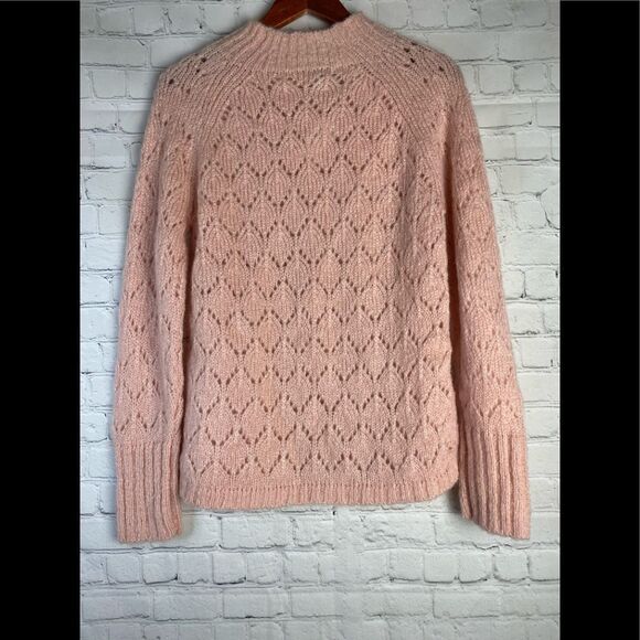Ann Taylor LOFT Pink Blush Knit Sweater Large - Picture 8 of 8